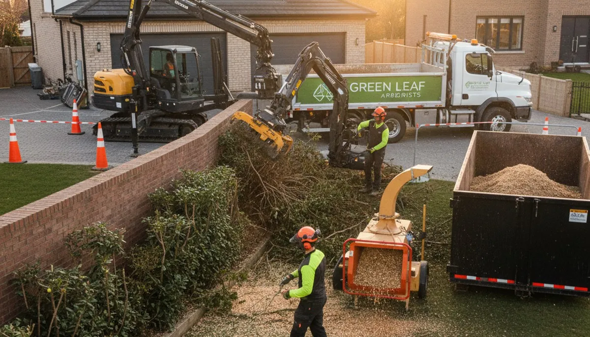Professional shrub removal service clearing overgrown bushes in Baton Rouge, LA