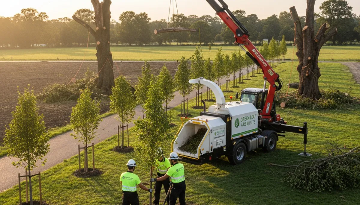 Arborists planting new trees in Baton Rouge, LA for Chop Chop Tree professional tree planting services